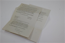 1945 U.S.G.A. Press Release - World War II Cancel US Open & Golf Ball Shortage