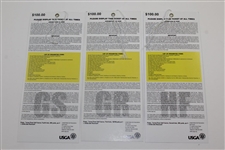 Eight (8) Items from 2008 US Open Inlcuding Three Tickets - Tiger Woods Win