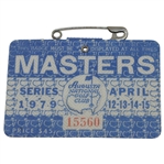 1979 Masters Tournament SERIES Badge #15560 - Fuzzy Zoeller Winner