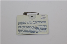 1979 Masters Tournament SERIES Badge #15560 - Fuzzy Zoeller Winner