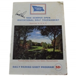 Arnold Palmer Signed 1968 Kemper Open Golf Tournament Program JSA ALOA
