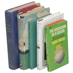 Five (5) Unsigned Golf Books - Hagen Story, Jones Story, Farrell, Ediucation of a Golfer, & Every Shot I Take