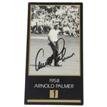 Arnold Palmer Signed 1958 Champions Of Golf The Masters Collection Golf Card JSA ALOA