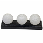 Facsimile Golf Balls On Wooden Stand
