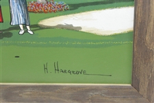 H. Hargrove Framed Canvas Print Augusta National Putting Green JSA ALOA