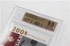 Tiger Woods 2001 Upper Deck Williams World Challenge Golf Card BGS 9.5 
