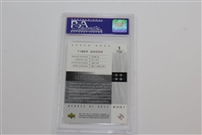 Tiger Woods 2001 Upper Deck Heroes Of Golf National Promo Golf Card PSA 9