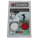Tiger Woods & Bobby Jones Past & Present Shirt Authentic NSA Cut Golf Card With Certificate Of Authenticity 
