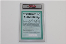 Tiger Woods & Bobby Jones Past & Present Shirt Authentic NSA Cut Golf Card With Certificate Of Authenticity 