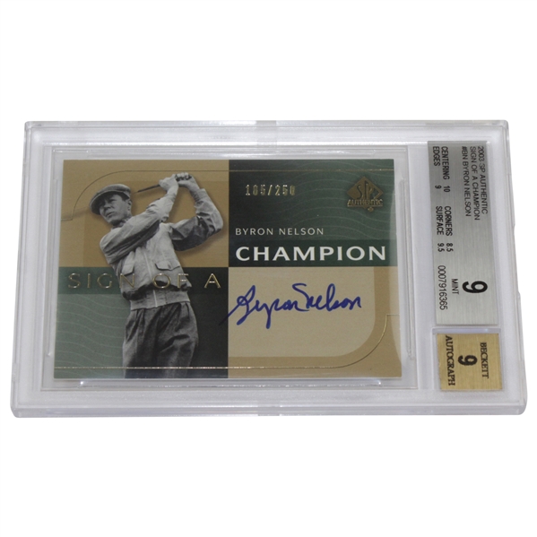 Byron Nelson Signed SP Authentic Sign Of A Champion BGS 9 Autograph 9
