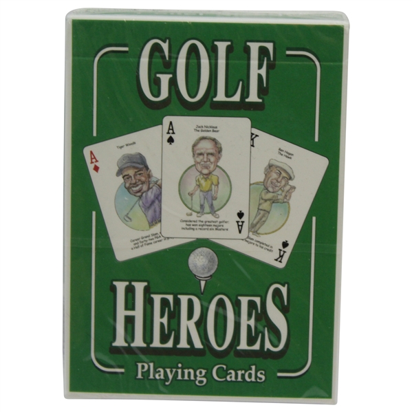 Unopened Golf Heroes Playing Cards - Woods, Hogan, Nicklaus, & others