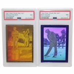 1991 Arnold Palmer & 1992 Ben Hogan PGA Tour Pro Set Hologram Cards Both PSA NM7 