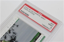 Four (4) Tiger Woods 2005 UDA PSA Slabbed Cards - Panoramic(x3) & Golf Greatness - Mint 9(x3) & NM 8