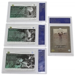 Four (4) Tiger Woods 2005 UDA PSA Slabbed Cards - Panoramic(x3) & Golf Greatness - Mint 9(x3) & NM 8