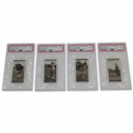 Four (4) Wa & Churchman PSA Slabbed Golf Cards - Gadd, Leach, Whitcombe, & Ball - Nm, Vg-Ex, Vg-Ex, & Vg-Ex+