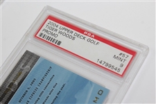 Five (5) Tiger Woods 2004 UDA PSA Slabbed Promo Cards - Mint 9(x4) & Nm-Mt+