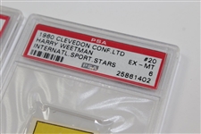 Three (3) 1960 Celevedon Conf. LTD Int'l Sport Stars PSA Slabbed Cards - Rees (Good 2), Bousfield (Nm+ 7.5), & Weetman (Ex-Mt 6)
