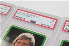 Seven (7) Donruss Golf PSA Slabbed Golf Cards - Mahaffey, Brenshaw, Burns, Fiori, Newton, Pate, & Miller