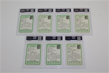 Seven (7) Donruss Golf PSA Slabbed Golf Cards - Mahaffey, Brenshaw, Burns, Fiori, Newton, Pate, & Miller