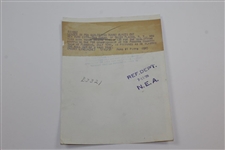 Ben Hogan 7/10/1939 'PGA Qualifying Leader' Wire Photo