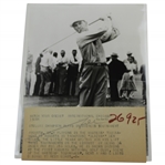 Ben Hogan 4/4/1940 Stellar Champion "Blazin" Ben Hogan Tees Off 1st Tee at Masters Wire Photo