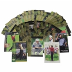 Grouping of Tiger Woods Tiger Tales Cards with Tour Time, Stat Leaders, Defining Moments, & Victory March