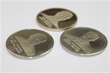 Jimmey Demaret (1990), Walter Hagen(1977), & Byron Nelson(1980) Memorial Tournament Commemorative Coins