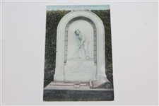 Young Tom Morris Gravesite Postcard with Two Augusta National GC Clubhouse Postcards