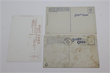 Young Tom Morris Gravesite Postcard with Two Augusta National GC Clubhouse Postcards