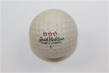 Circa 1960's Jack Nicklaus MacGregor Triple Crown Golf Balls Box with Single Golf Ball