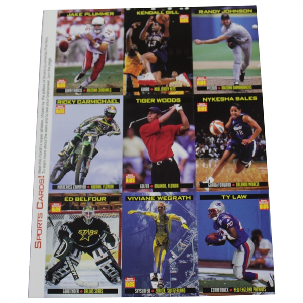 Tiger Woods 2021 Sports Illustrated For Kids Golf Card with Uncut Sheet