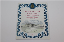 1958 Woirld Amateur Eisenhower Trophy Program with Pairing Sheet - Bobby Jones Captain