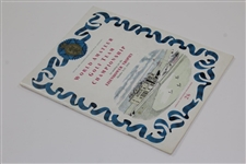 1958 Woirld Amateur Eisenhower Trophy Program with Pairing Sheet - Bobby Jones Captain