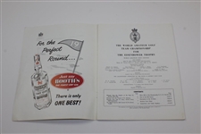 1958 Woirld Amateur Eisenhower Trophy Program with Pairing Sheet - Bobby Jones Captain