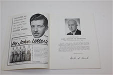 1958 Woirld Amateur Eisenhower Trophy Program with Pairing Sheet - Bobby Jones Captain