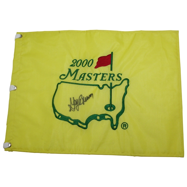 Gay Brewer Signed Undated Masters Embroidered Flag JSA ALOA