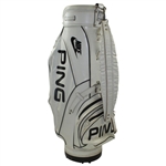 NBA Hall of Famer David Robinson's PING Nike White with Black Full Size Golf Bag