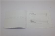 Jack Nicklaus Signed 1994 'N1 - The Next Level' Equipment Catalog Booklet JSA ALOA