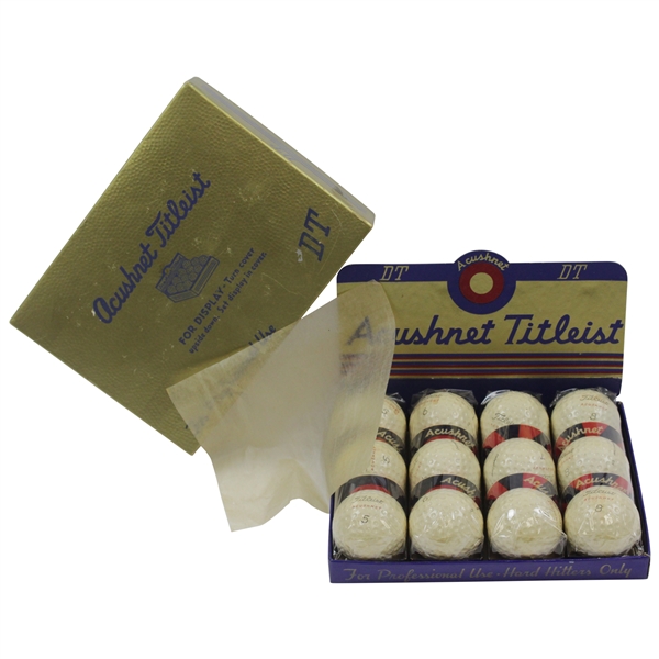 Classic Acushnet Titleist Dozen DT Golf Balls in Original Package with Paper
