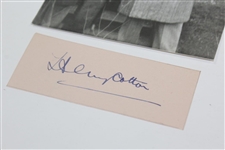 Henry Cotton Signed Cut with Photo Carrying Open Trophy Under His Arm JSA ALOA