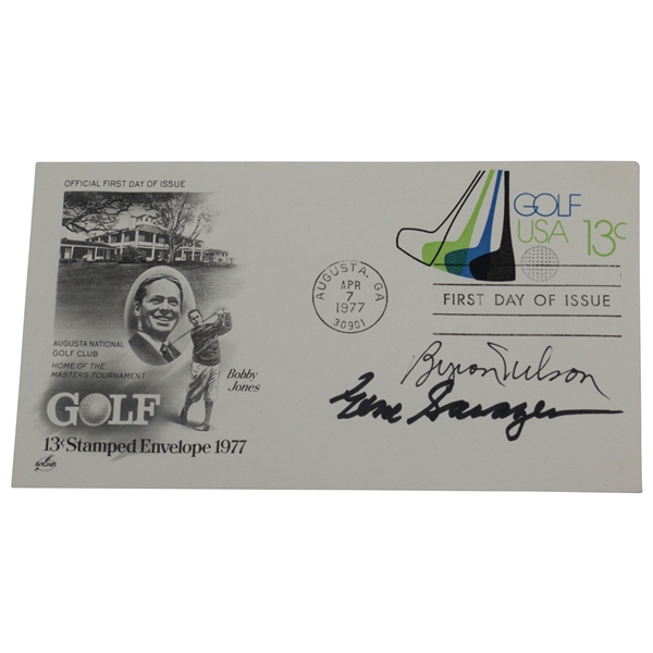 Byron Nelson & Gene Sarazen Signed 1977 Bobby Jones ANGC First Day Issue JSA ALOA