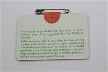 1977 Masters Tournament SERIES Badge #28551