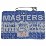 1979 Masters Tournament SERIES Badge #4709 - Fuzzy Zoeller Winner