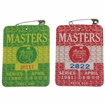 1980 & 1981 Masters Tournament SERIES Badges #20117 & #2822