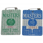 1982 & 1983 Masters Tournament SERIES Badges #06482 & #10983