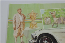Bobby Jones with 1930 Bucciali Car & Trophy Poster Print