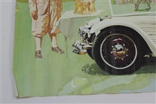 Bobby Jones with 1930 Bucciali Car & Trophy Poster Print