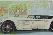 Bobby Jones with 1930 Bucciali Car & Trophy Poster Print