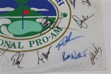 Multi-Signed AT&T Pebble Beach National Pro-Am Flag With 24 Signatures - Phil Mickelson JSA ALOA