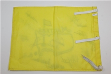 Multi-Signed Undated Masters Champs Flag With Palmer, Nicklaus, Woods, & 13 Others JSA ALOA
